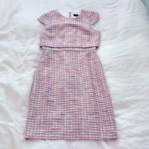 NWT J.Crew Pink tweed work dress